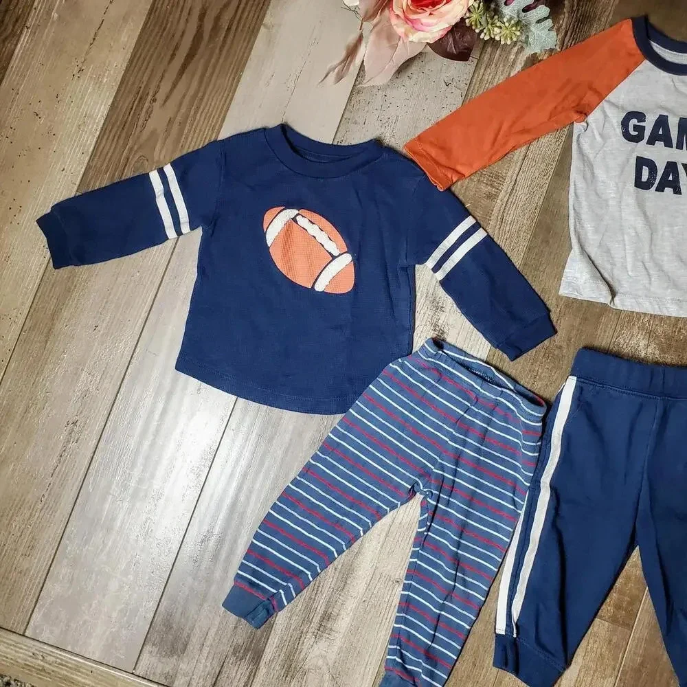 Baby Boy Size 12m 6-piece Athletic Casual Activewear Clothing Bundle EUC